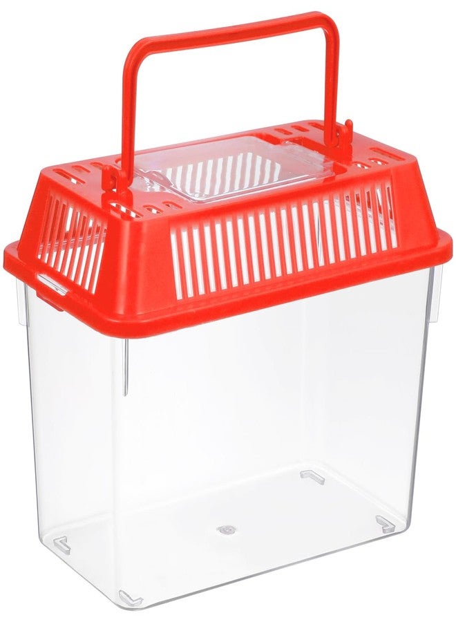BUGUUYO Mini Plastic Fish Tank, Small Portable Aquarium with Lid for Small Critters and Creatures Pet Fish Easy to Clean and Transparent Tank Design - Image 1